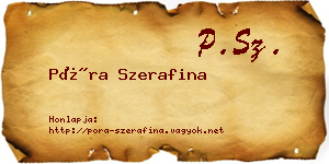 Póra Szerafina névjegykártya